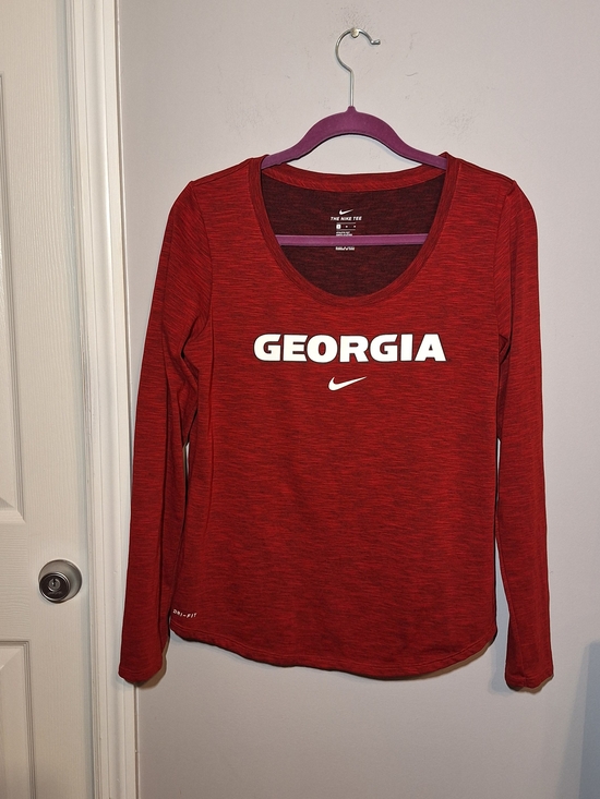 Nike Tops - The Nike Tee Dri - Fit Women's Georgia Long-Sleeve Tee in Red